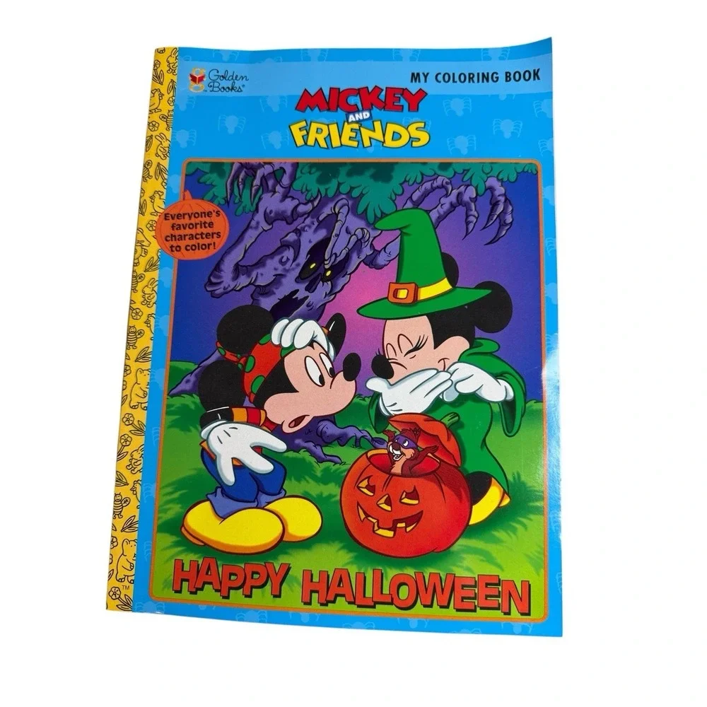 VTG Disney Mickey & Friends Halloween Golden Coloring Book 1997 Unused Rare